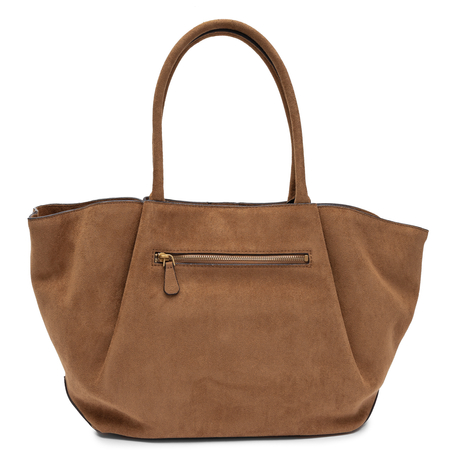 Guess Sestri Classic Women's Tote Bag Large A4 Suede Cognac Brown HWSG2237230-COGNAC