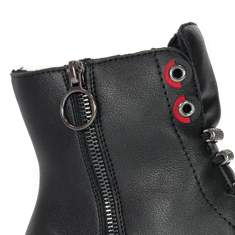 Botki damskie Rieker Y7172-00 Black ocieplane Czarne