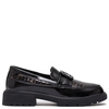 Artiker Leather Patent Loafers With Chunky Lug Sole And Statement Buckle Black-Brown 57C0184