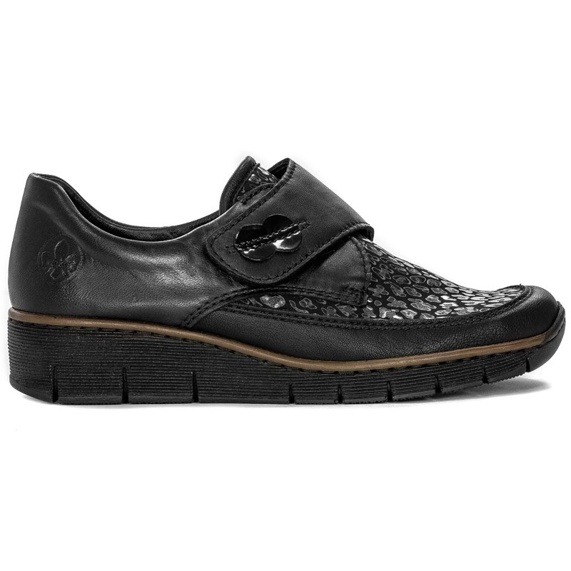 Rieker 537C0-00 Black Flat Shoes