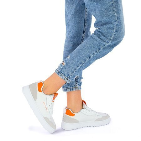 Marc O'Polo 102 16123501 606 124 White Orange Sneakers