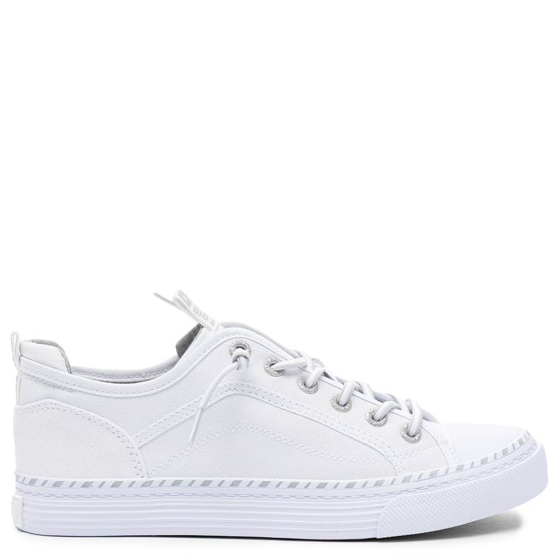 Big Star Tkaninowe Sneakersy Wygodne Półbuty Na Płaskiej Podeszwie Białe TT274388-WHITE