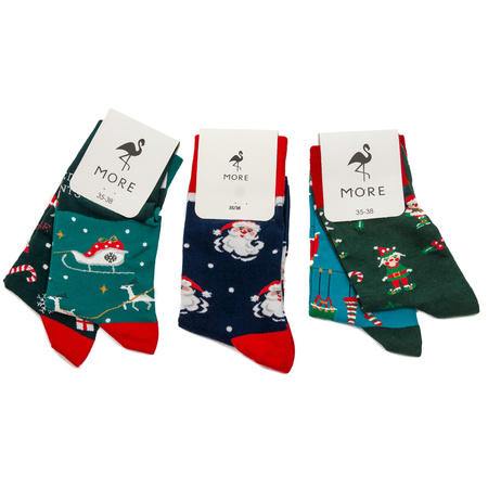 MORE Christmas Socks Set 3-Pack 7104 + Box