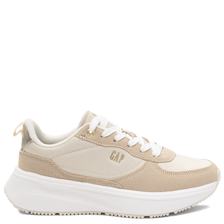 GAP Beżowe Sneakersy Damskie na Platformie Skórzane GPW6155300049