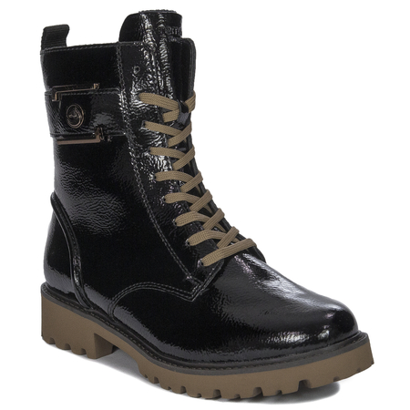 Remonte Women's Black Pattented warmed Boots