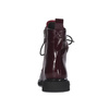Maciejka Patent Leather Lace-Up Ankle Boots Side Zip Burgundy N3131-23/00-8
