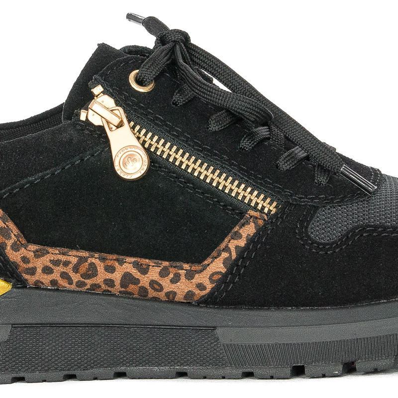 Sneakersy Rieker N7809-00 Schwarz/Black/Leo-Nuss Czarne