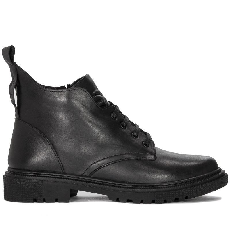 Boccato Women's black leather lace-up boots