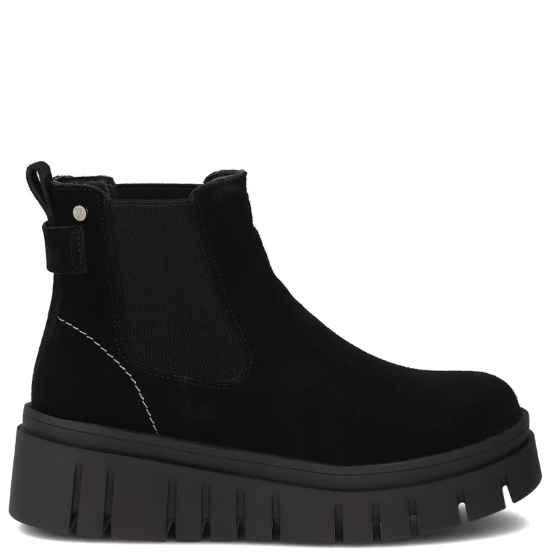 Filippo Botki Na Platformie Chelsea Wsuwane Czarne DBT7266-25-BK