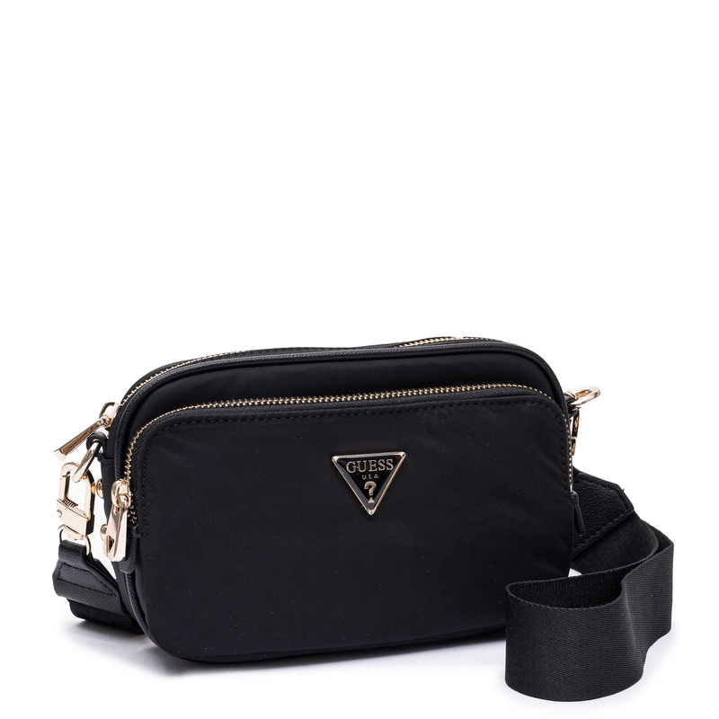 Guess Eco Gemma Double Zip Crossbody Bag Black HWEYG839572-BLACK
