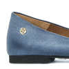 Maciejka Leather Almond-Toe Ballet Flats Navy-Jeans 04100-17/00-8
