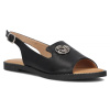 Filippo Women's Black Sandal With Strap