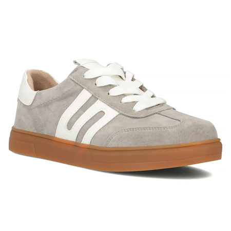 Filippo Leather Grey Low Shoes