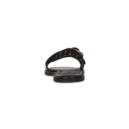  Inuovo Women's Leather Flip-Flops Black