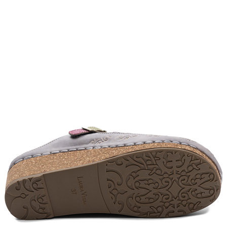 Laura Vita Facscineo 01 Leather Wedge Mules Multicolor FACSCINEO-01-GRIS