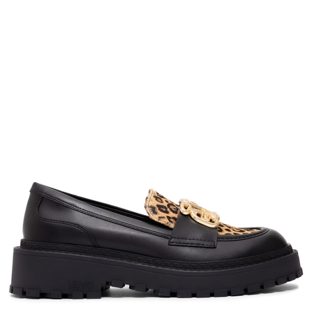 Liu Jo Women's Black Leopard Moccasins