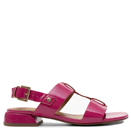 Maciejka Patent Leather Women’s Sandals Low Heel Pink K7455-15/00-1