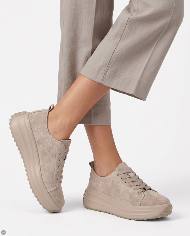 Filippo Skórzane Sneakersy Damskie Beżowe DP8339/26 BE
