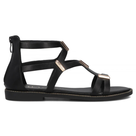 Black Filippo Striped Sandals
