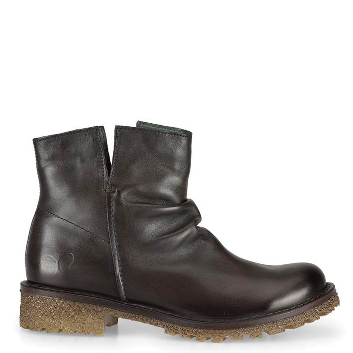 Felmini Women's Brown Leather Ankle Boots