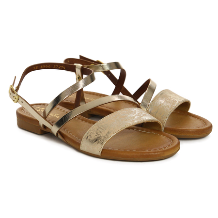 Maciejka Women's Leather Sandals Gold