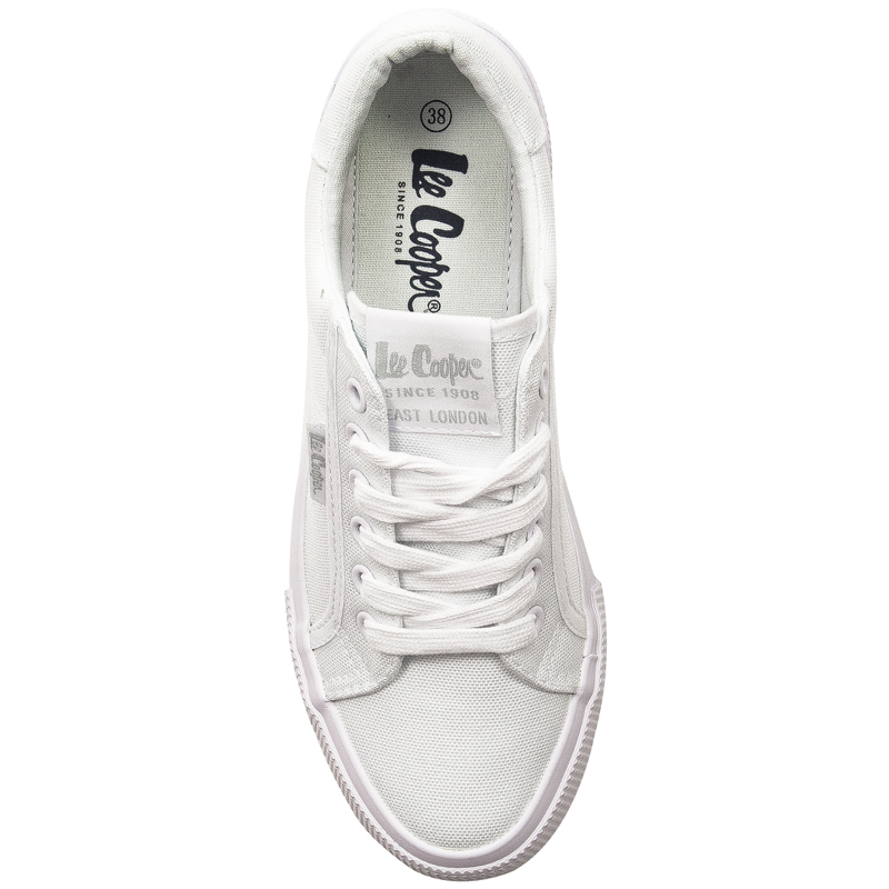 Lee Cooper Women's Platform Sneakers White Canvas LCW-22-31-0884L