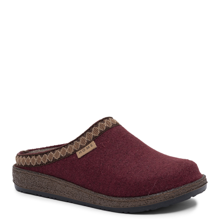 Inblu Warm Felt Home Slippers Slip On Burgundy NL000012-ŚLIWKA