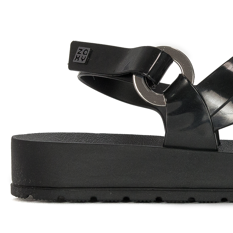 Sandały damskie Zaxy Freeze Sand Plat Fem Black Czarne