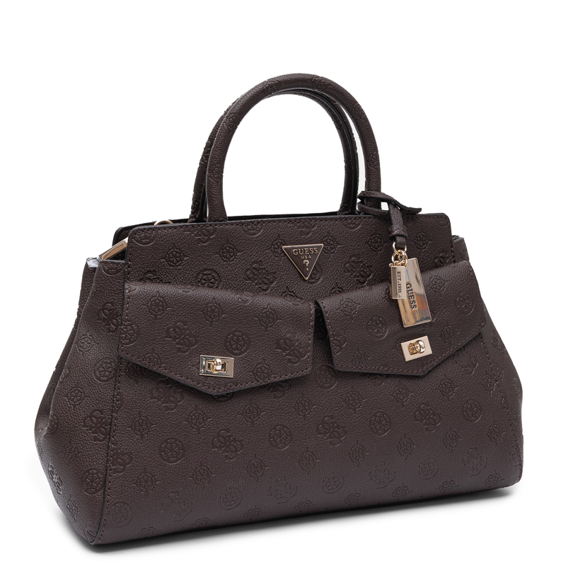 Guess Torebka Damska Klasyczna Kufer Czekoladowy Brąz HWPD2222070-BROWN