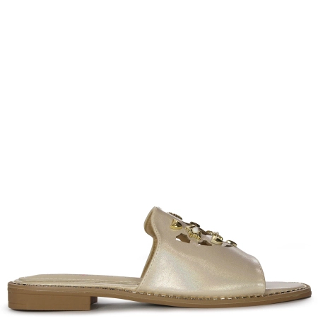 S.Barski Women's Slides Gold