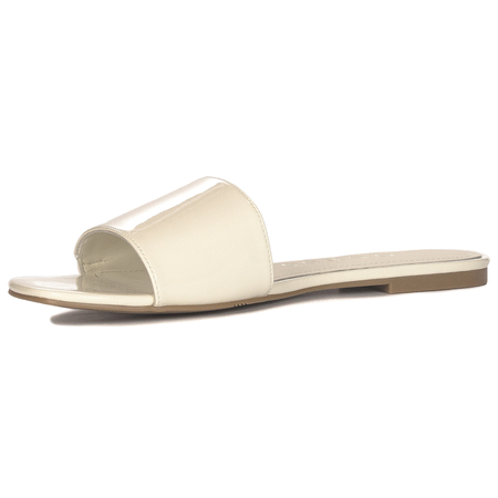 Guess Women's Pattented Ivory Slides