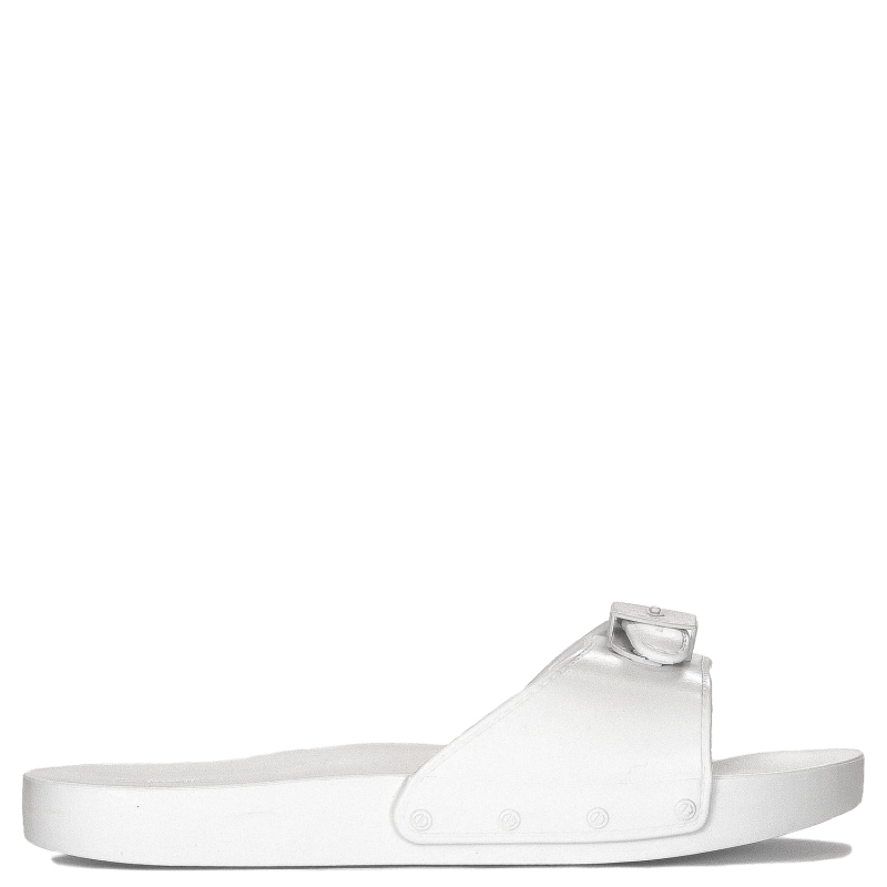 Scholl Klapki damskie Pescura Flat Aqua Off White