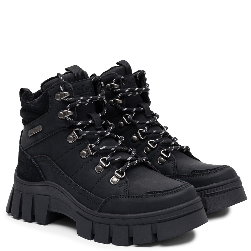 Lee Cooper Ocieplane Masywne Trapery Na Platformie Czarne LCJ-26-31-4580LA