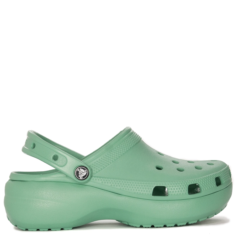 Crocs Klapki damskie Classic Platform Clog Jade Stone zielone