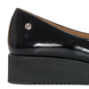 Maciejka peather patent platform slip-on loafers with bow black 05062-01/00-5