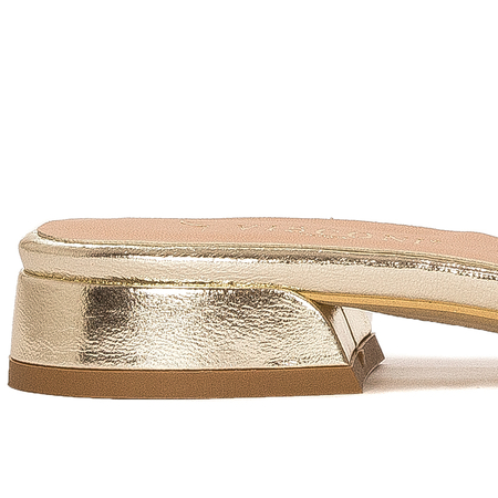 Visconi Women's leather Gold Slides