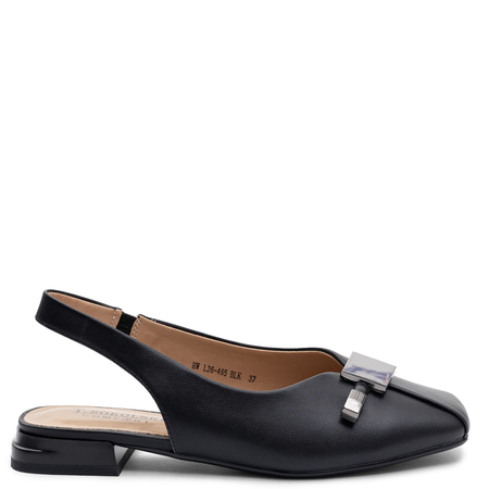 T.Sokolski Leather Women's Slip-On Shoes Black HW-L26-465-BLK