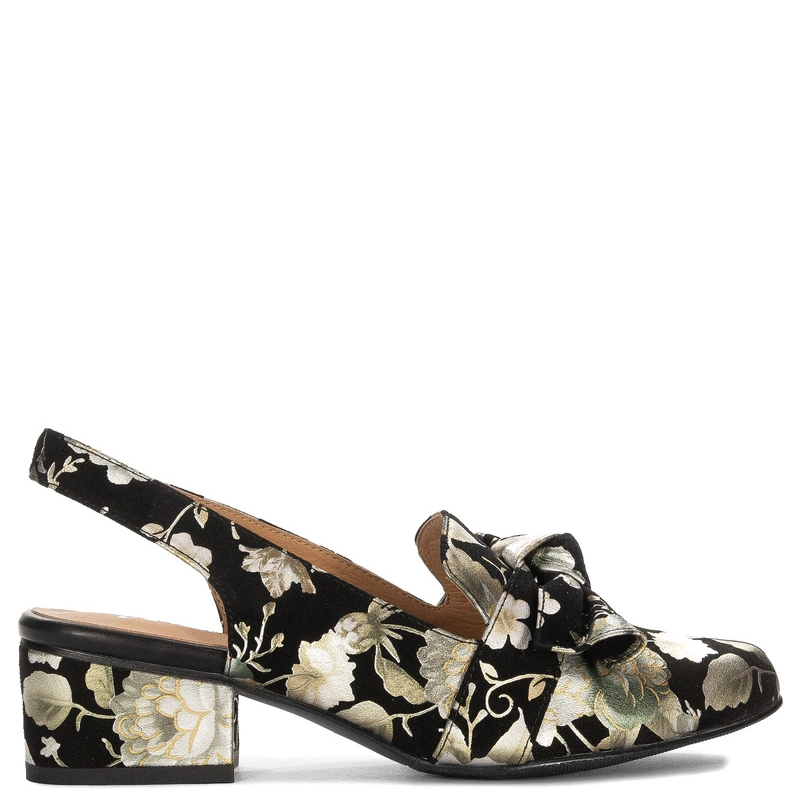 Maciejka Women's Black Floral Pumps