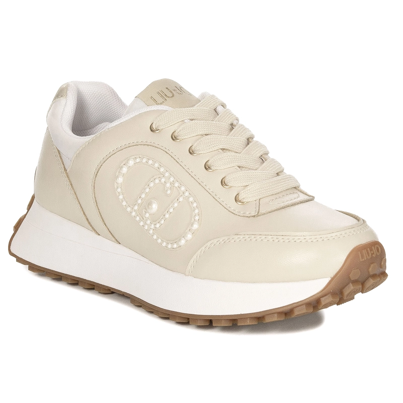 Liu Jo Sneakersy Damskie Na Platformie Kremowe