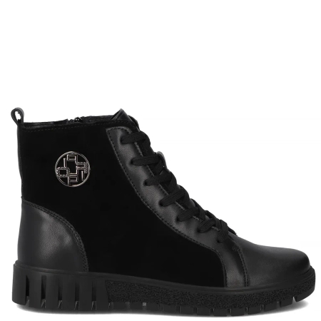 Filippo Women's Leather Insulated Lace-Up Ankle Boots Black DBT6359-26-BLK