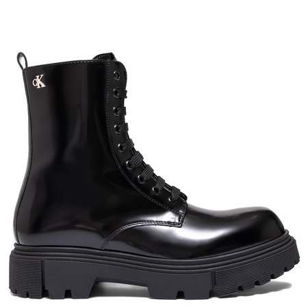 Calvin Klein Jeans Trzewiki Lakierowane Botki Platforma Czarne V4A5-83133-BLACK