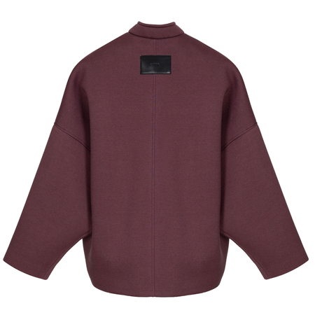 OPRA Oversize Cocoon Jacket Stand Collar Burgundy OP-KU-NUBA-WINE