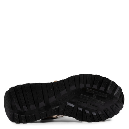 Hispanitas Leather Platform Sandals With Velcro Closure Gold HV264807-CAVA