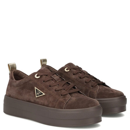 Filippo Women's Suede Platform Shoes Chocolate Brown DP3533-26-D-BR