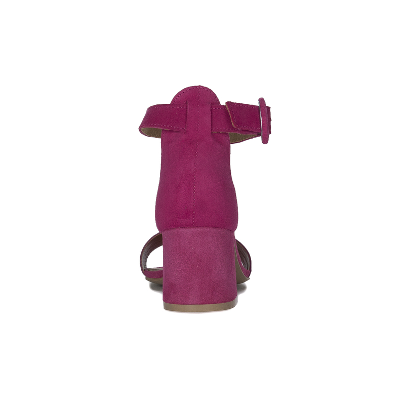 Maciejka Sandały damskie na słupku fuksja