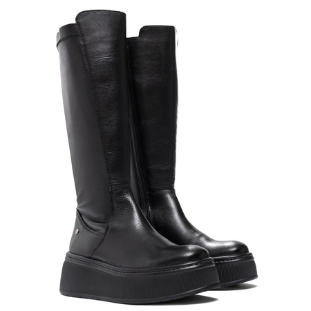 Maciejka Platform Knee-High Boots Warm-Lined Black 07111-01/00-8