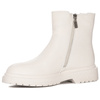 GOE Women's warm leather white boots