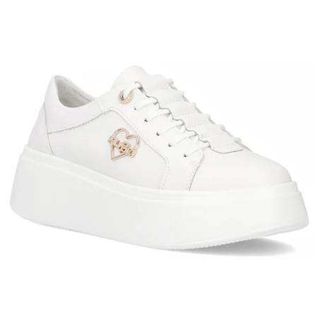 Filippo White Leather Sneakers