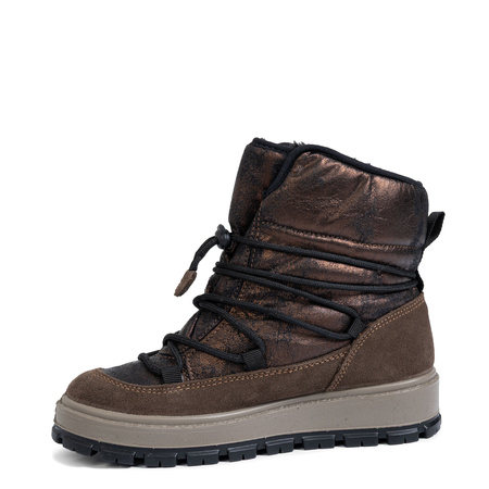 Primigi Insulated Girls’ Boots With Elastic Laces Brown-Gold 8879822