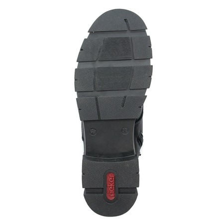 Botki damskie Rieker Y7172-00 Black ocieplane Czarne
